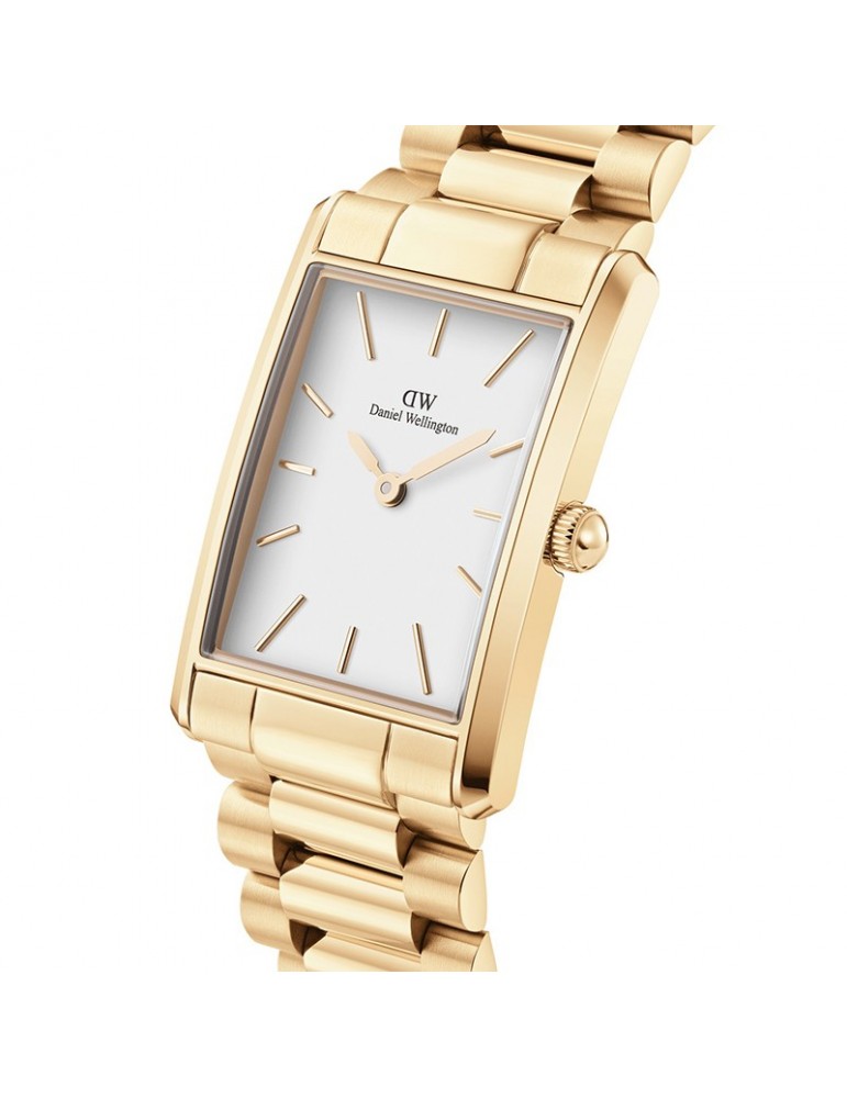 Daniel Wellington Watch-Bound 3-Link Gold-35x24mm-White-DW00100703