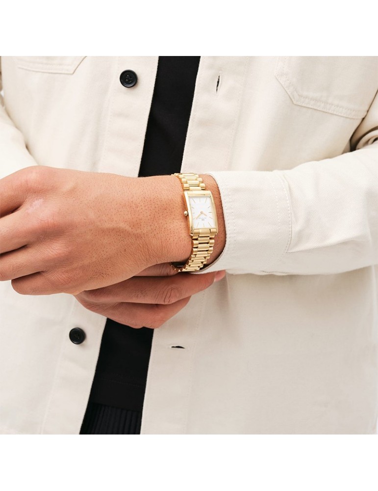 Orologio Daniel Wellington-Bound 3-Link Gold-35x24mm-Bianco-DW00100703