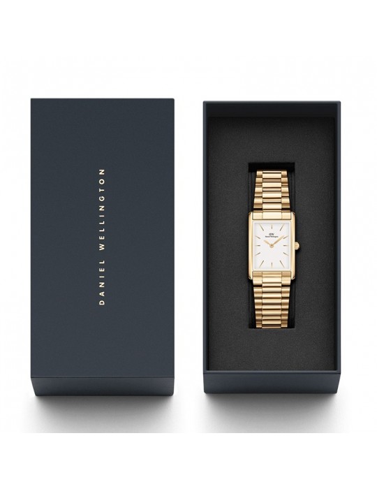 Orologio Daniel Wellington-Bound 3-Link Gold-35x24mm-Bianco-DW00100703