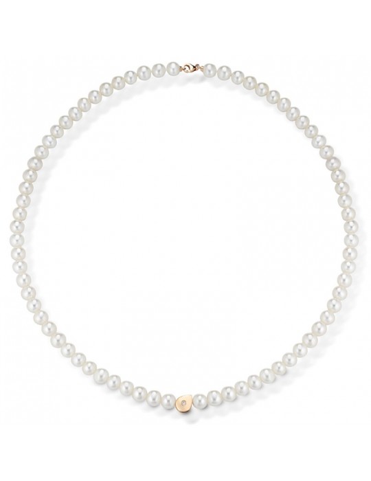 Collana Lelune - Moonlight - Perle - Oro Rosa - Diamanti - LLNK451