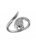 Buonocore - Dew Ring in 18k White Gold with Drop and Natural Diamonds - 0