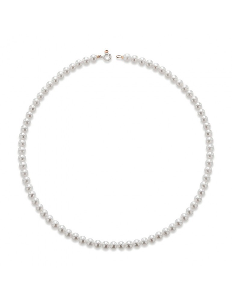 Collana Lelune - Moonlight - Oro Bianco - Oro Rosa - Perle - LLNK65