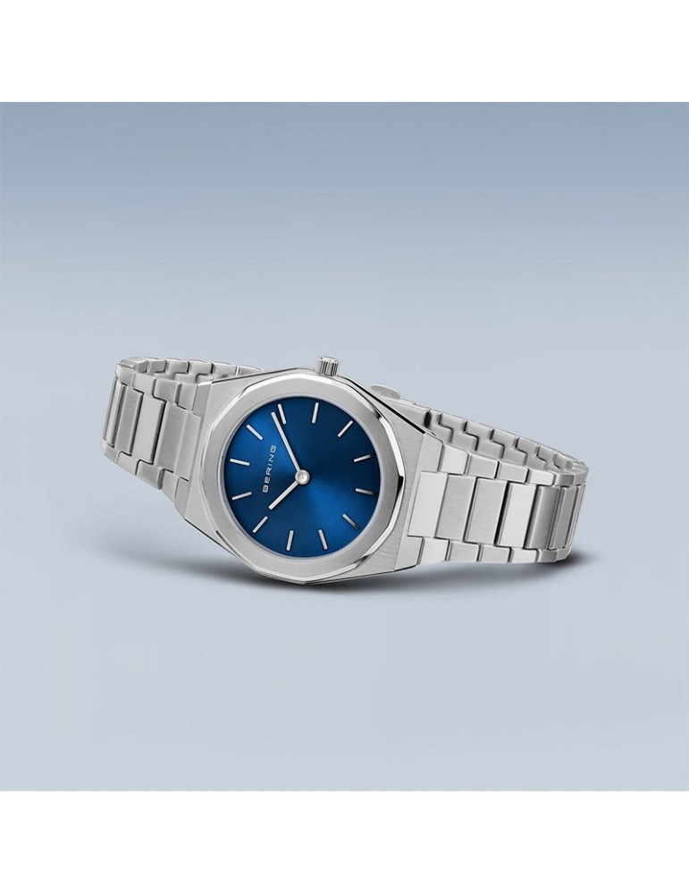 Bering Watch - Classic - Only Time - Silver - 32mm - Blue -19632707