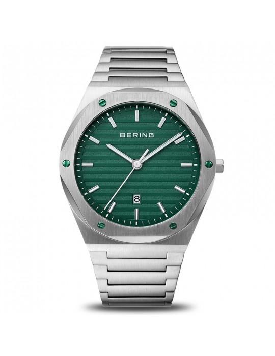 Orologio Bering - Classic - Tempo e Data - Silver -42mm-Verde-19742708