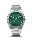 Orologio Bering - Classic - Tempo e Data - Silver -42mm-Verde-19742708