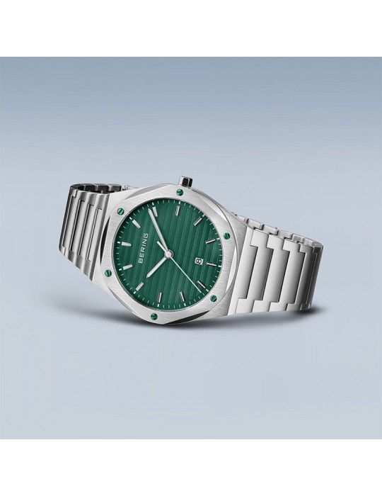 Orologio Bering - Classic - Tempo e Data - Silver -42mm-Verde-19742708