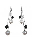 Della Rovere Earrings - Black Onyx - Baroque Pearls - 21490S1600X
