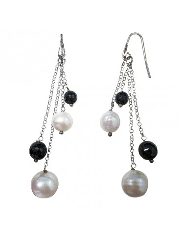 Orecchini Della Rovere - Onice Nero - Perle Barocche - 21490S1600X 2