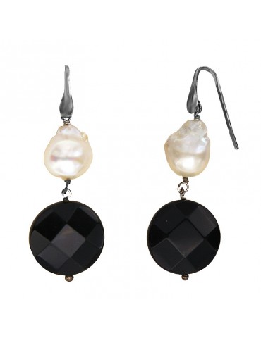 Orecchini Della Rovere -Pendenti-Perle Barocche-Onice Nero-21490S1600Y 2