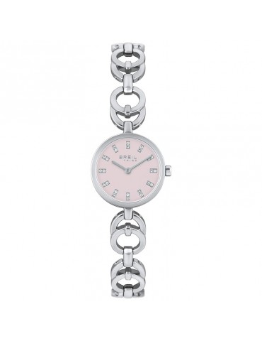 Breil Tribe Watch - Luna - Silver - 24mm-Pink with Crystals-EW0555