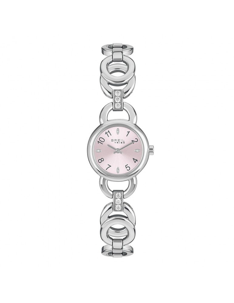 Breil Tribe Watch - Alya - Intrecciate Meshes-Silver-26mm-Pink-EW0695