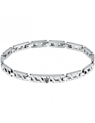 Maserati Bracelet - Iconic - 316L Steel - Black Trident -JM124AVD34