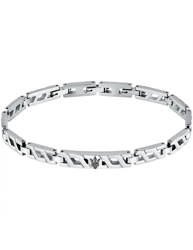 Maserati Bracelet - Iconic - 316L Steel - Black Trident -JM124AVD34