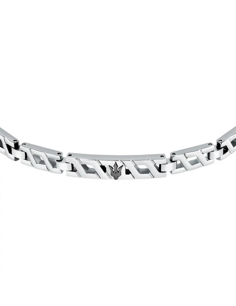 Maserati Bracelet - Iconic - 316L Steel - Black Trident -JM124AVD34