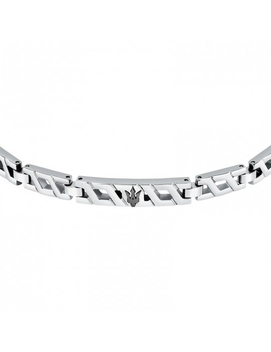 Bracciale Maserati - Iconic - Acciaio 316L - Tridente Nero -JM124AVD34