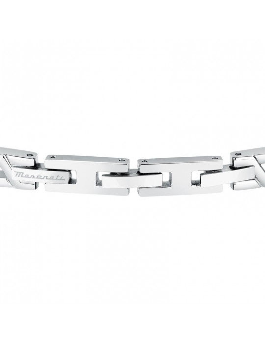 Bracciale Maserati - Iconic - Acciaio 316L - Tridente Nero -JM124AVD34