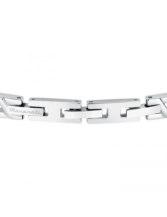 Maserati Bracelet-Iconic-Silver-Rose Gold-Central Trident-JM124AVD37