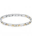 Maserati Bracelet - Iconic - Silver Links - Golden Joints - JM124AVD38