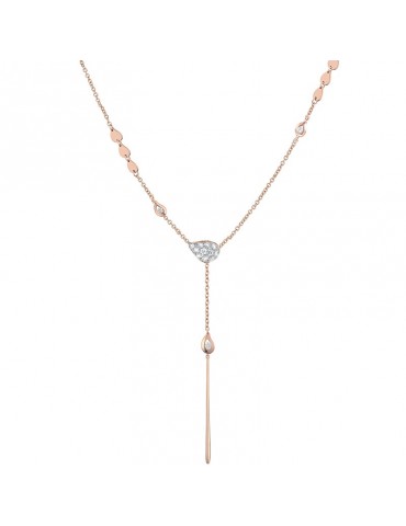 Buonocore - Dew Necklace in 18k Rose Gold with Drop Pendants and Natural Diamonds 0.26 ct - 0