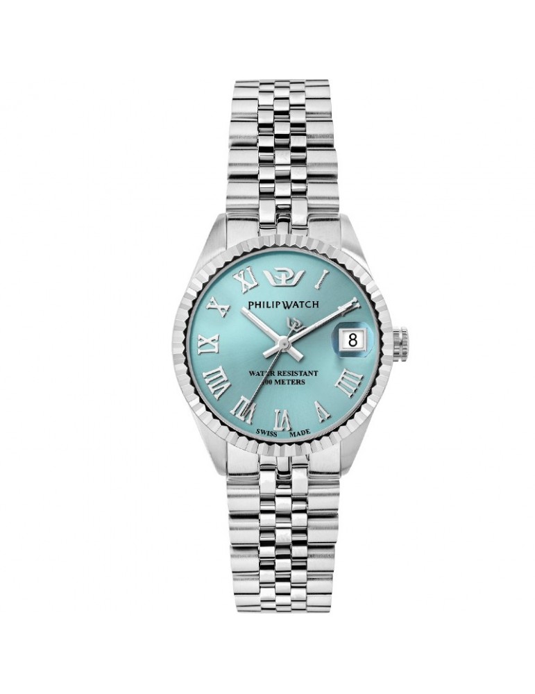 Philip Watch - Caribe Quartz Time and Date 31mm Turquoise - 0