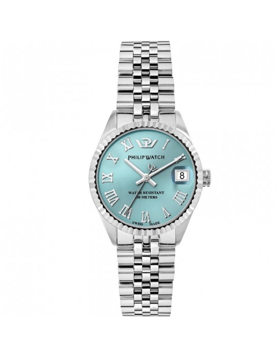 Orologio Philip Watch - Caribe - Quarzo Tempo - Data 31mm Turchese - R8253597657