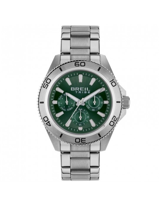 Breil Tribe watch - Challenge - Silver - 42mm - Green - EW0711