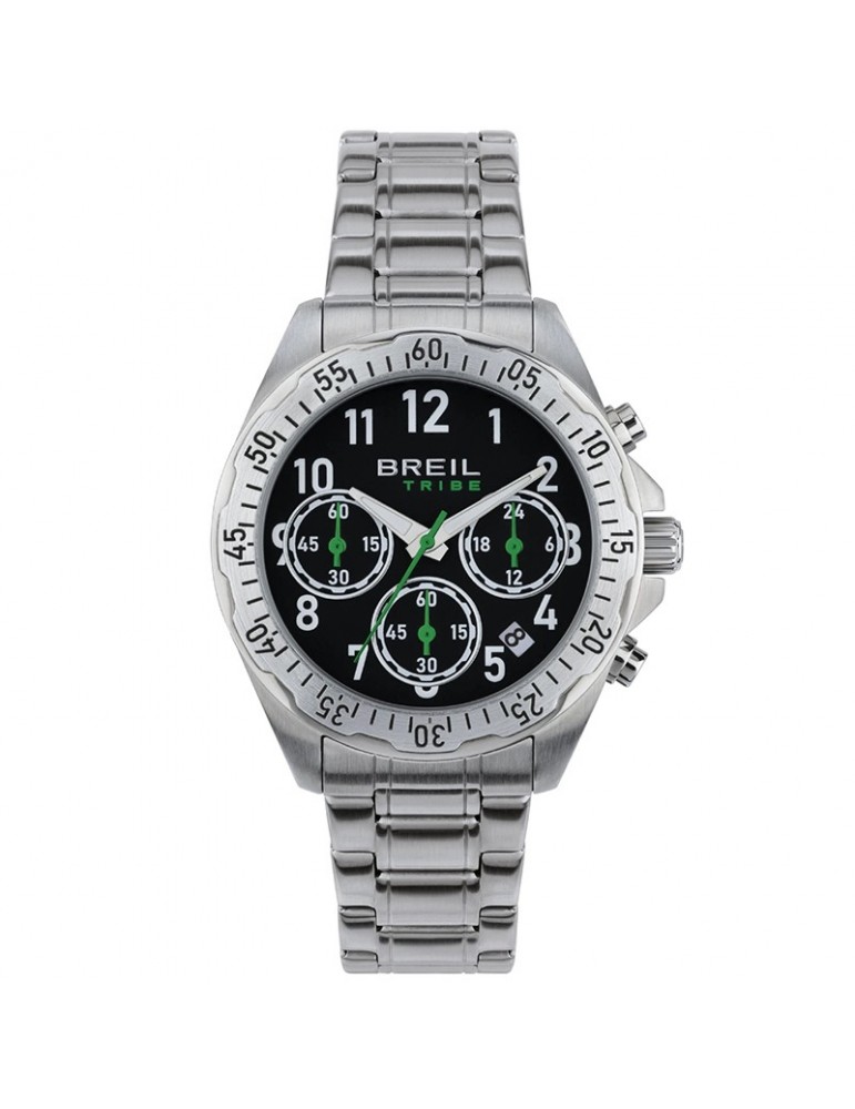 Breil Tribe Watch - Grow Up - Chronograph - Silver -37mm-Black-EW0712