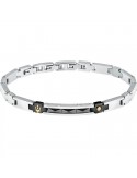 Bracciale Maserati-Ceramic-Acciaio-Ceramica Nera-Tridente Gold-JM224ATZ35