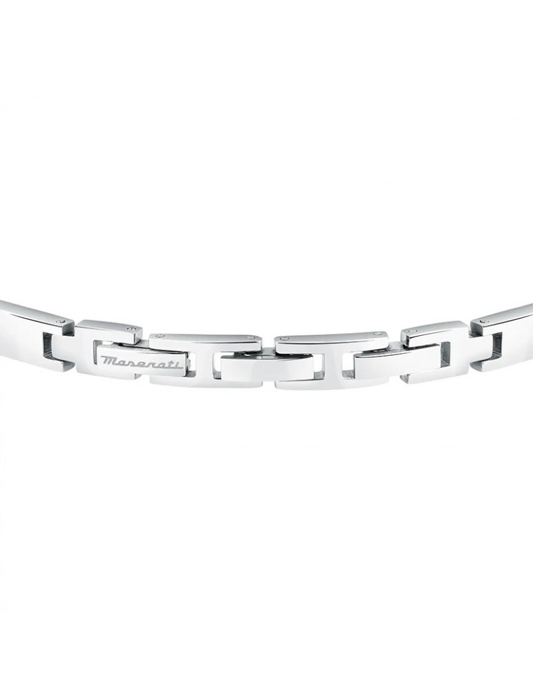 Bracciale Maserati-Ceramic-Acciaio-Ceramica Nera-Tridente Gold-JM224ATZ35