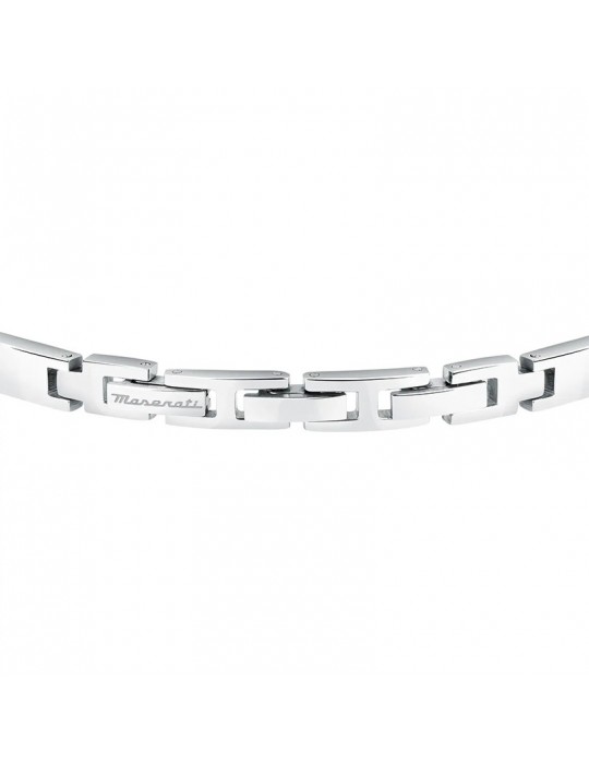 Bracciale Maserati-Ceramic-Acciaio-Ceramica Nera-Tridente Gold-JM224ATZ35