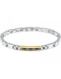 Bracciale Maserati - Ceramic - Elementi Neri - Tridente Blu-JM224ATZ37