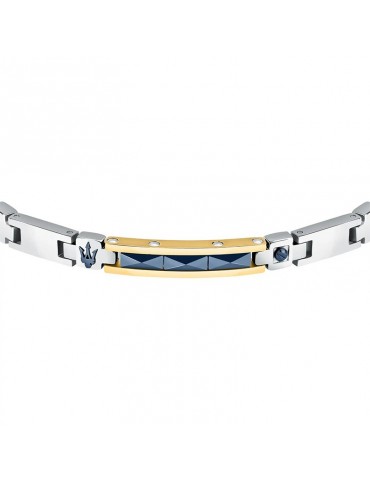 Bracciale Maserati - Ceramic - Elementi Neri - Tridente Blu-JM224ATZ37 2