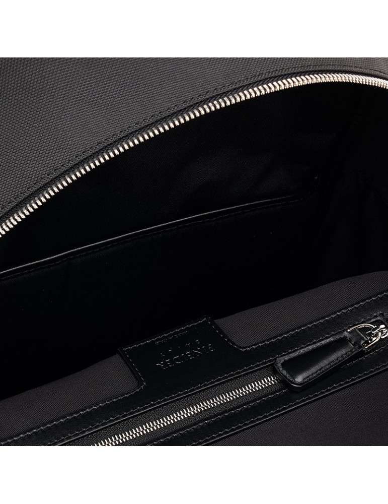 Zaino Pineider - Daily in Nylon e Pelle di Vitello Liscia Nero - PDNL005056