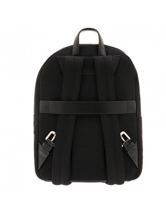 Zaino Pineider - Daily in Nylon e Pelle di Vitello Liscia Nero - PDNL005056