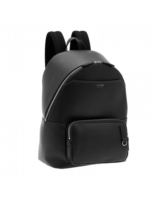 Pineider Backpack - Daily East in Black Smooth Calfskin - 0