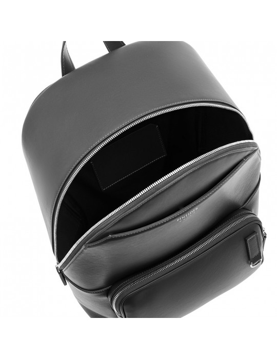 Pineider Backpack - Daily East in Black Smooth Calfskin - 0