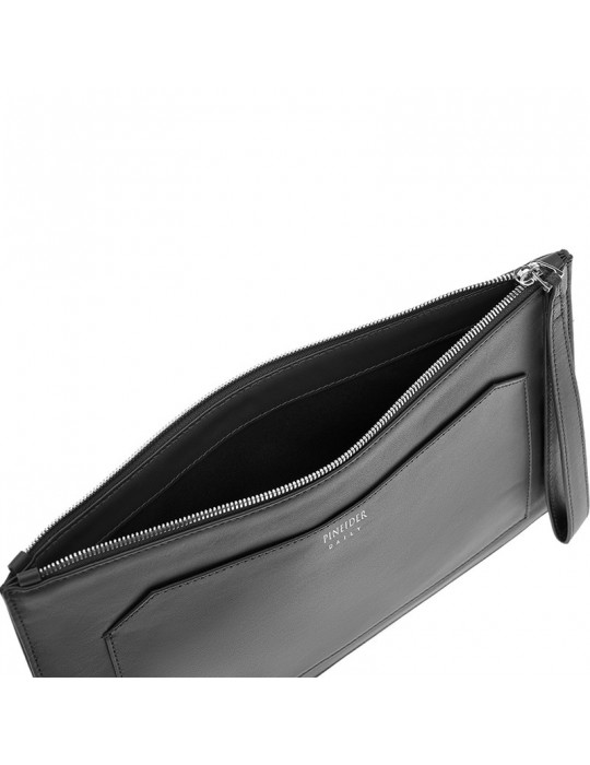 Pouch Medium Pineider - Daily in Black Smooth Calfskin - 0