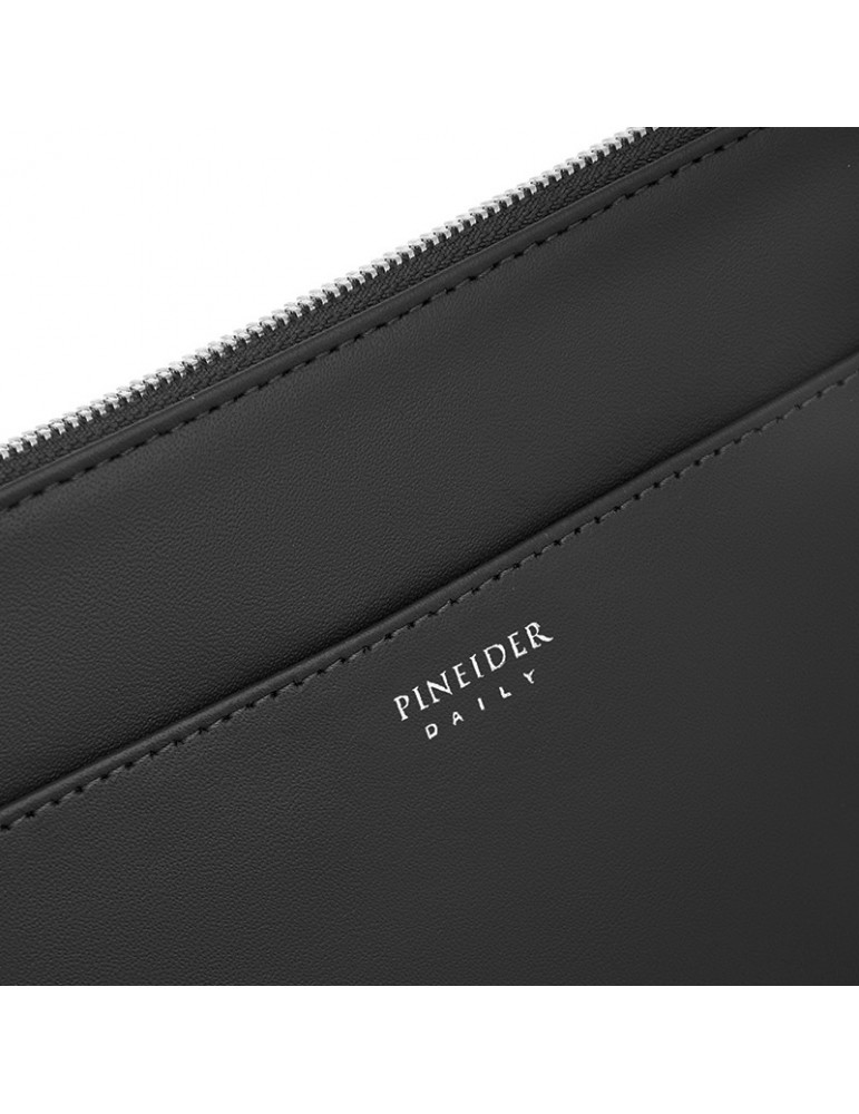 Pouch Medium Pineider - Daily in Black Smooth Calfskin - 0