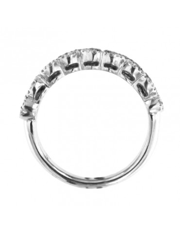 Davite & Delucchi Ring - Hearts in 18k White Gold with Natural Diamonds and Rubies 1.45 ct - 0 2
