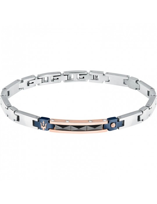 Bracciale Maserati - Ceramic - Elementi Neri -Tridente Rosè-JM224ATZ38 Bracciale Maserati - Ceramic - Elementi Neri -Tridente Rosè-JM224ATZ38