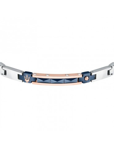 Bracciale Maserati - Ceramic - Elementi Neri -Tridente Rosè-JM224ATZ38 2