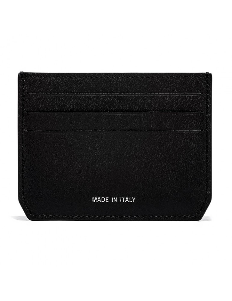 Pineider Credit Card Holder - in Black Smooth Calfskin with 6 compartments - 0