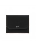 Porta Carte di Credito Pineider - in Pelle di Vitello Liscia Nero con Patta - PSS707056