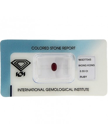 Ruby in 0.55 Carat IGI Blister - Hong Kong - 0