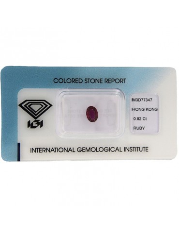 Ruby in 0.82 Carat IGI Blister - Hong Kong - 0