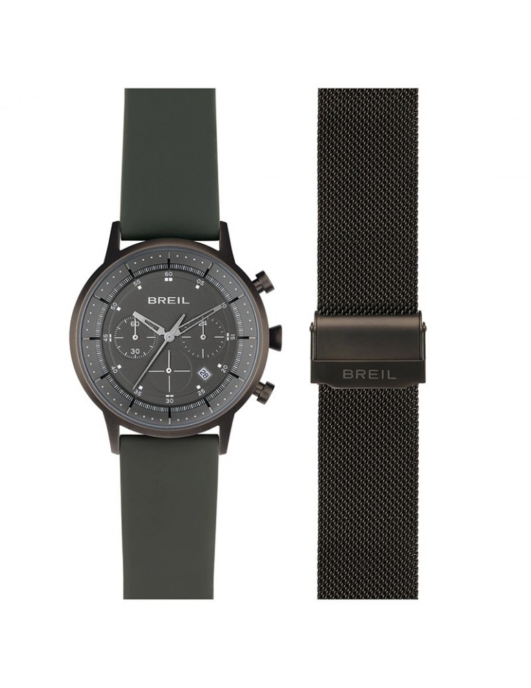 Special Pack Breil Watch with Strap-Six.3.Nine-44mm-Metal Gun-TW2047