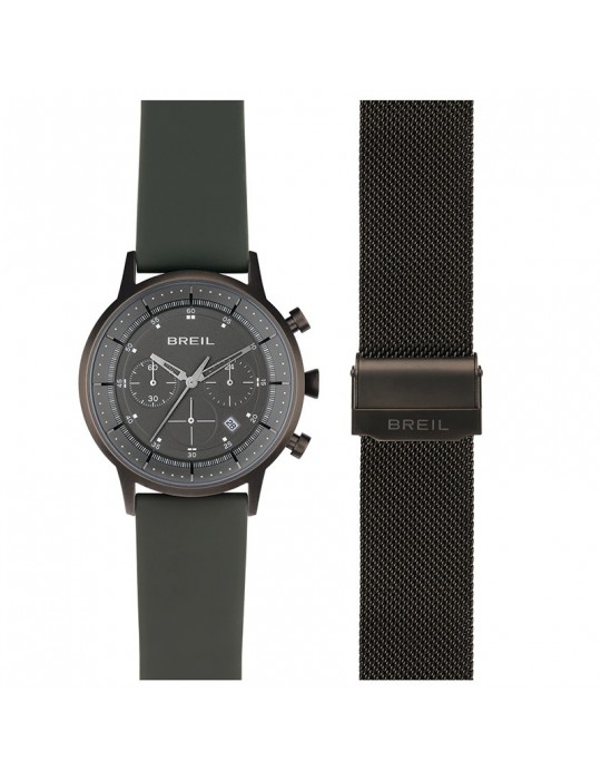 Special Pack Breil Watch with Strap-Six.3.Nine-44mm-Metal Gun-TW2047