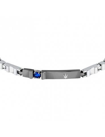 Bracciale Maserati-Sapphire-Targa Metal Gun-Zaffiro Sintetico-JM224AXO03 2