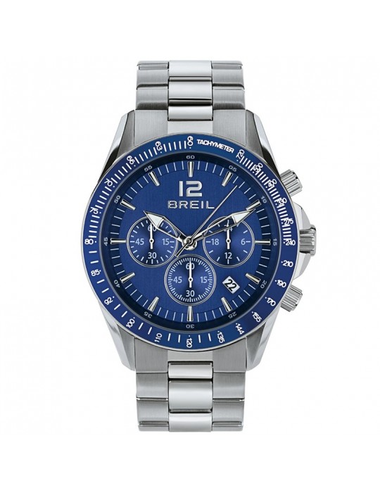 Orologio Breil - Tyler - Cronografo - Silver - 43mm - Blu - TW2058