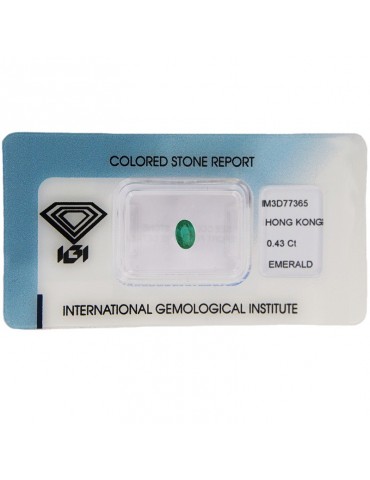 Emerald in 0.43 Carat IGI Blister - Hong Kong - 0